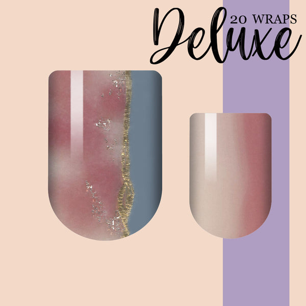 Blushed on Blue Deluxe Nail Wrap