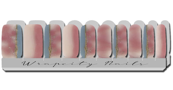 Blushed on Blue Deluxe Nail Wrap