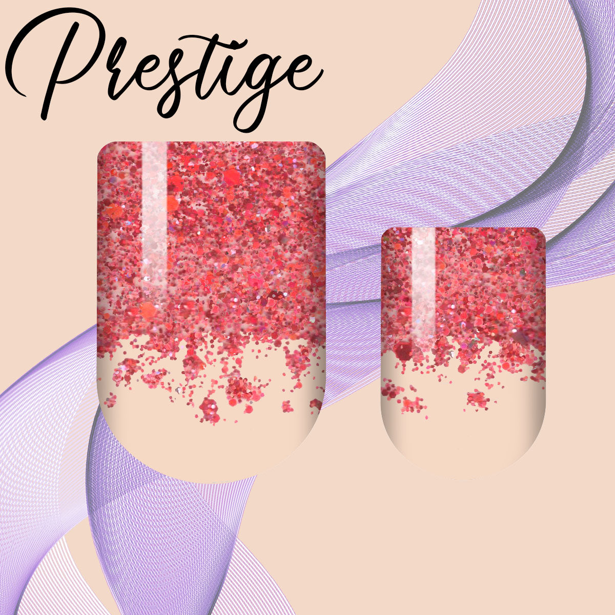 Burning Red French Prestige Nail Wrap