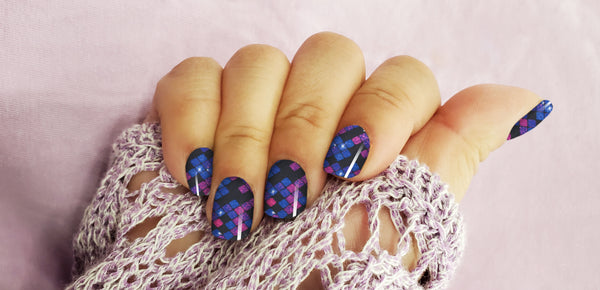 Cosmic Crossword Luxury Nail Wrap