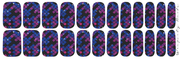 Cosmic Crossword Luxury Nail Wrap