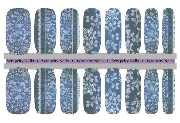 Denim & Lace Prestige Nail Wrap