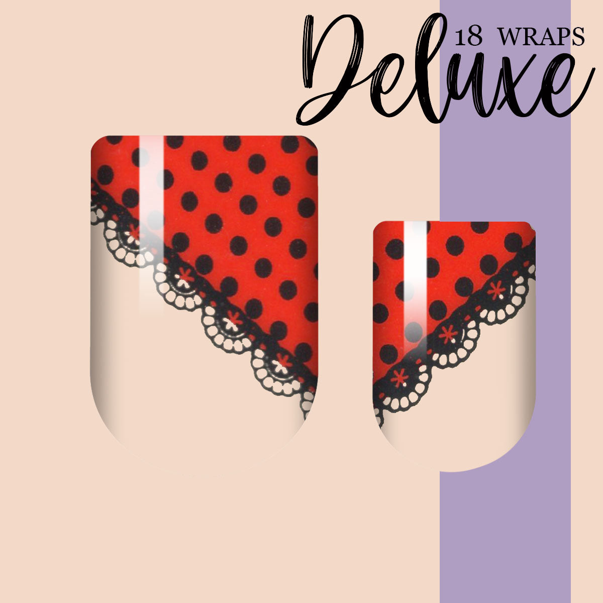 French Cabaret La Rouge Deluxe Nail Wrap