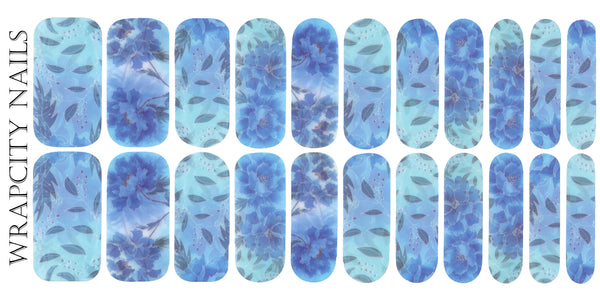 Just a Poppy Blue Imperial Nail Wrap