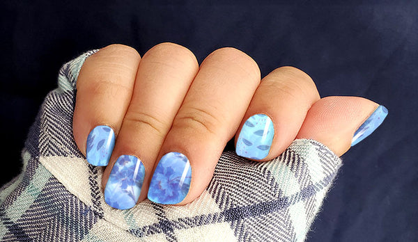 Just a Poppy Blue Imperial Nail Wrap