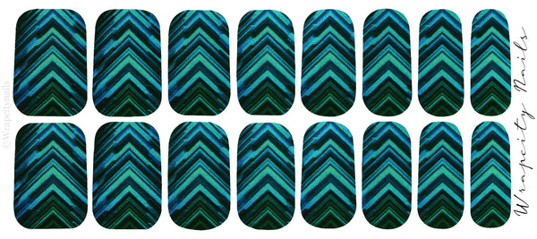 Light Speed Teal EXCLUSIVE Luxury Nail Wrap