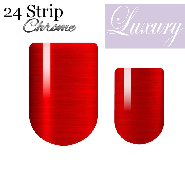 Mirror, Mirror - Crimson Chrome Luxury Nail Wrap