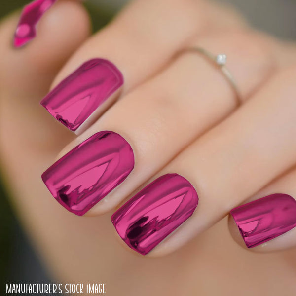 Mirror, Mirror - Fuchsia Chrome Luxury Nail Wrap
