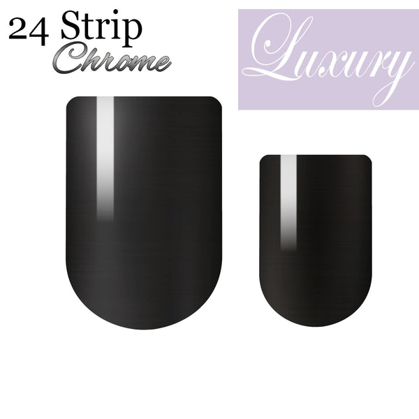 Mirror, Mirror - Ebony Chrome Luxury Nail Wrap