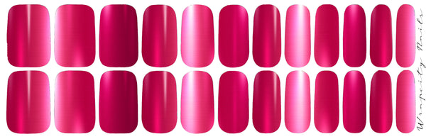 Mirror, Mirror - Fuchsia Chrome Luxury Nail Wrap
