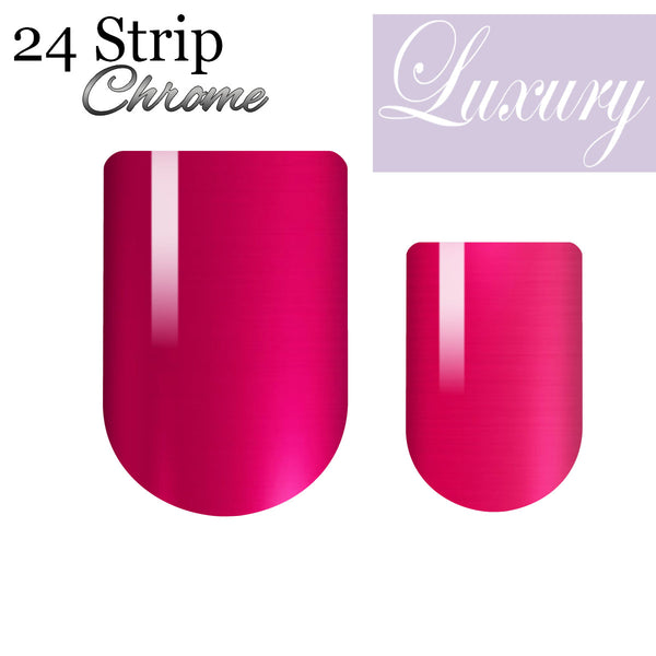 Mirror, Mirror - Fuchsia Chrome Luxury Nail Wrap