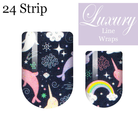 Narwhals in Narnia Luxury Nail Wrap