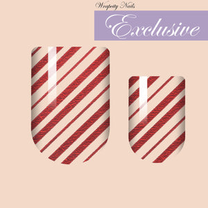 Peppermint Pinstripes EXCLUSIVE Nail Wrap