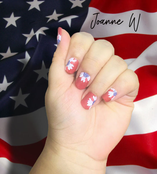 Petals Of Patriotism Savour Nail Wrap