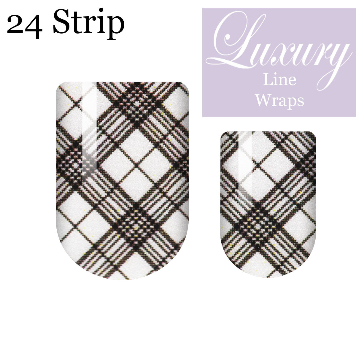 Plaid & White Luxury Nail Wrap