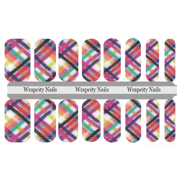 Playful Plaid Nail Wrap