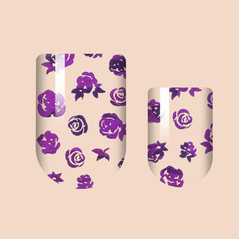 Purple Rose Nail Wrap