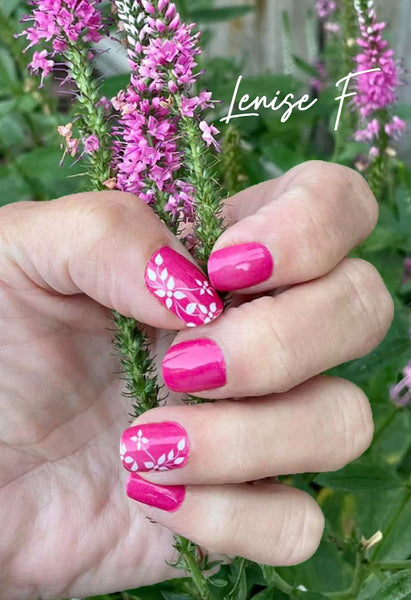 Raspberry Pinwheels Nail Wrap