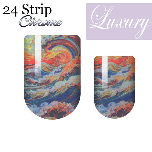 Seas the Day Chrome Luxury Nail Wrap