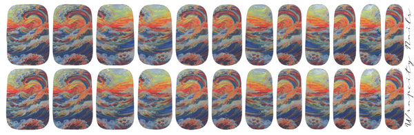 Seas the Day Chrome Luxury Nail Wrap