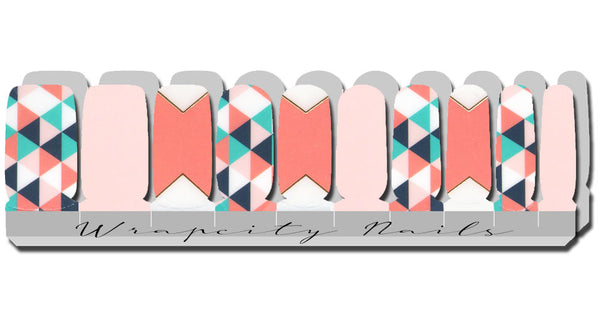 Sherbert Chevron Deluxe Nail Wrap