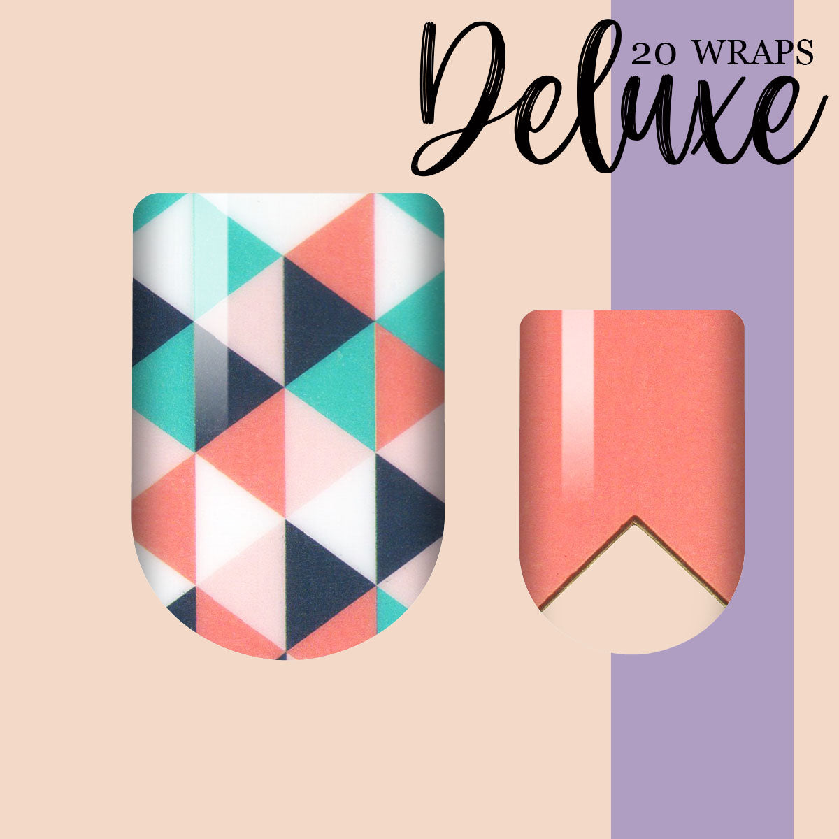 Sherbert Chevron Deluxe Nail Wrap