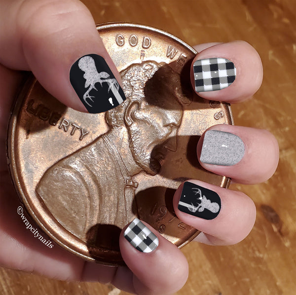 Silver Stag Deluxe Nail Wrap