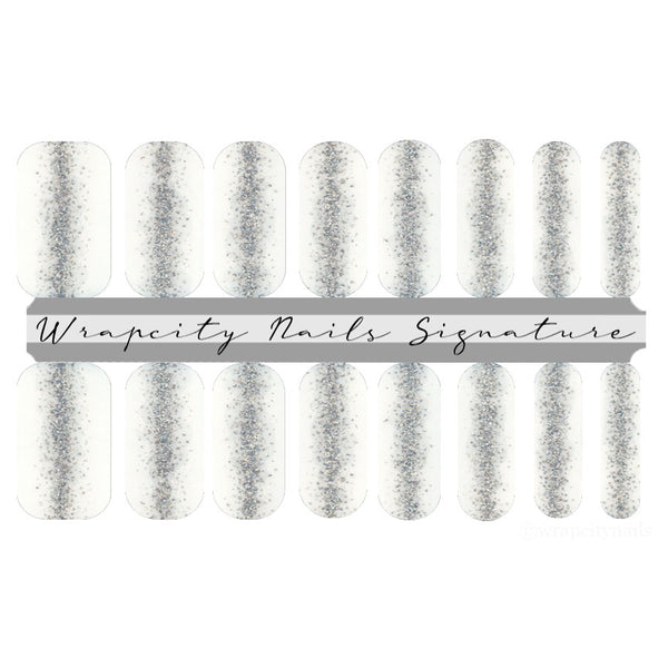 Faux Fashions - Silver Vertical Ombré Signature Nail Wrap