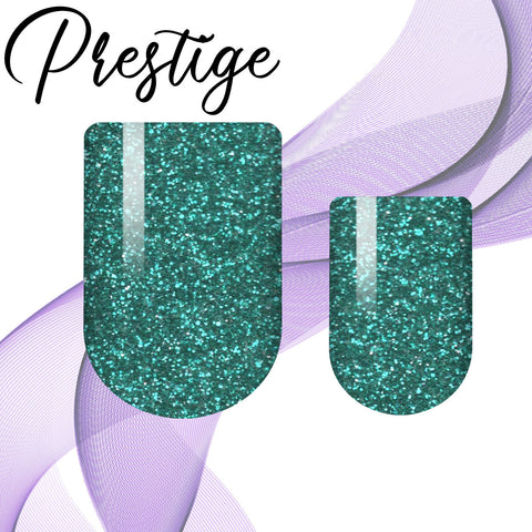 Teal Crystal Prestige Nail Wrap