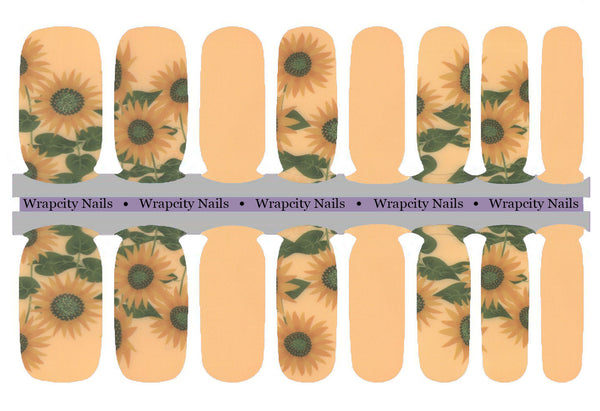 Wild Sunflowers Prestige Nail Wrap
