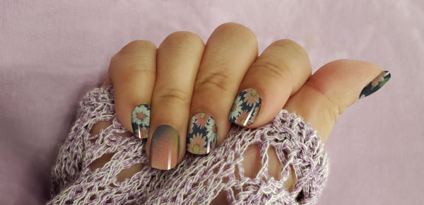 Autumn Blooms Nail Wrap