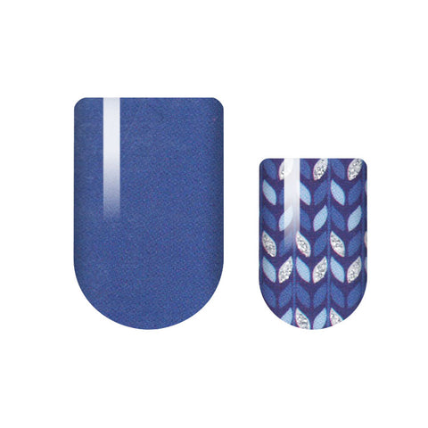 Azure Argyle Nail Wrap