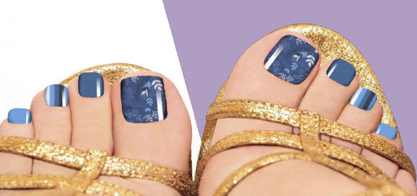 Blue Blossom Pedi Nail Wrap