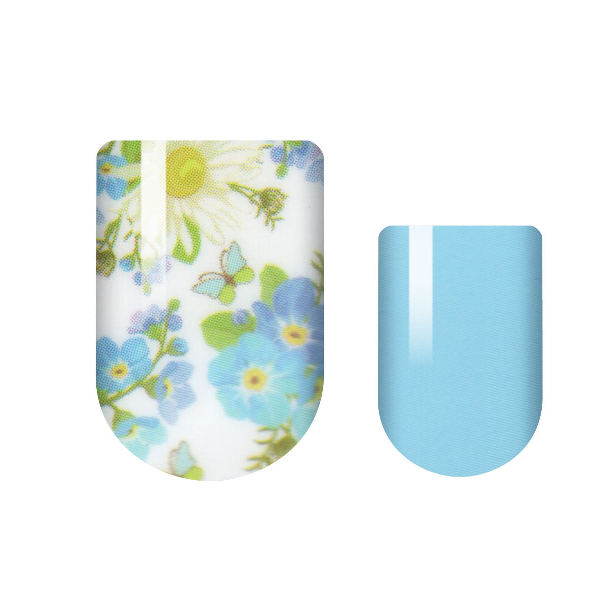 Blue Poppies Nail Wrap