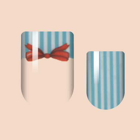 Blue Ribbon Cherry Pie Nail Wrap