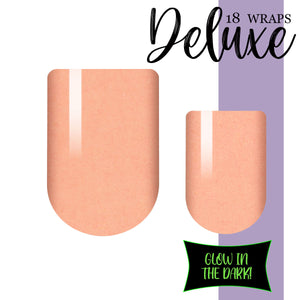 Bright Coral Glow Deluxe Nail Wrap