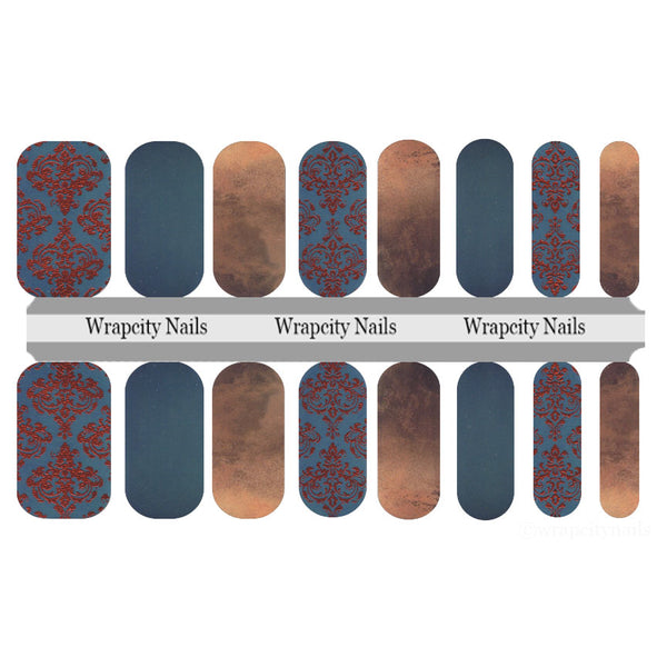 Copper And Cobalt EXCLUSIVE Nail Wrap