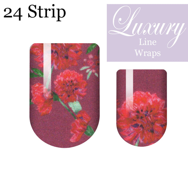 Currant Carnations Luxury Nail Wrap