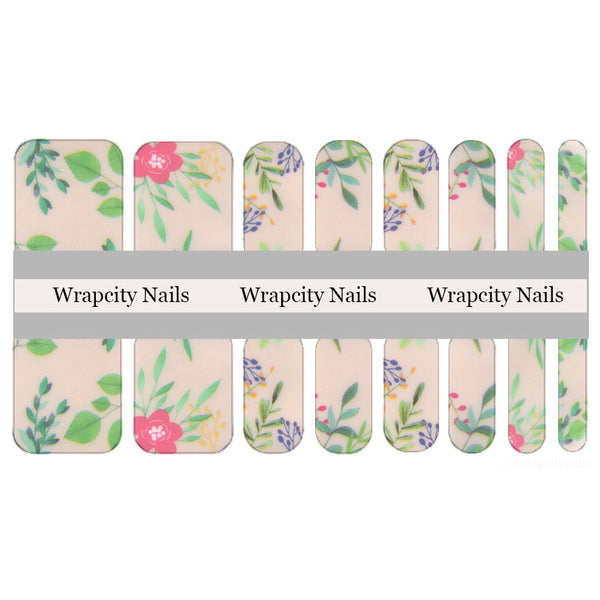 Garden Blooms Pedi Nail Wrap