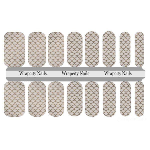 Golden Scales Nail Wrap