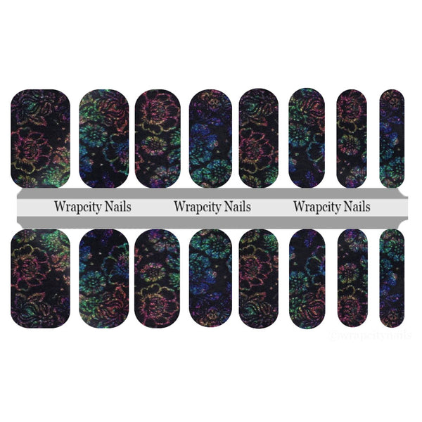 Iridescent Artwork Nail Wrap