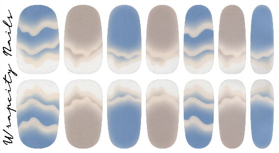 It's a French, Beach Savour Nail Wrap