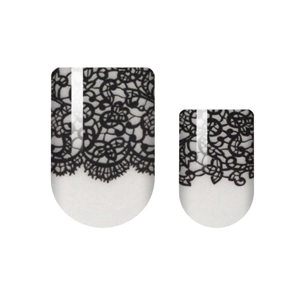 Leather and Lace Nail Wrap