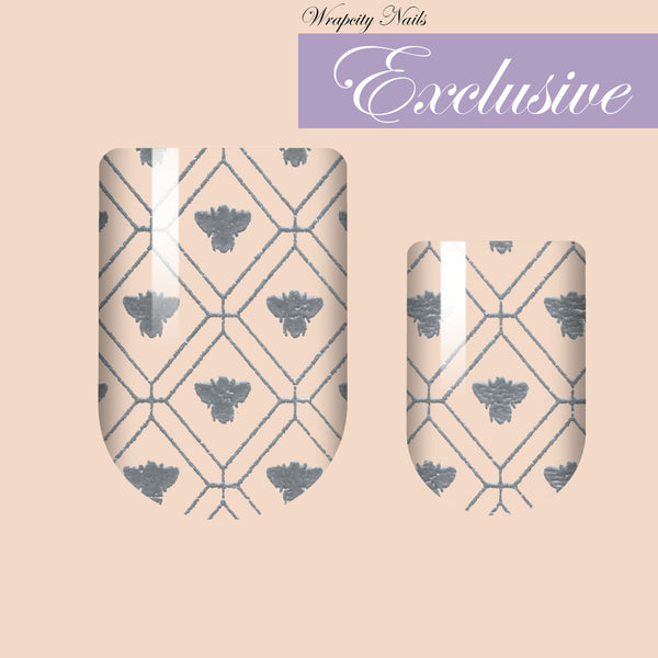 Let It Bee Silver EXCLUSIVE Nail Wrap
