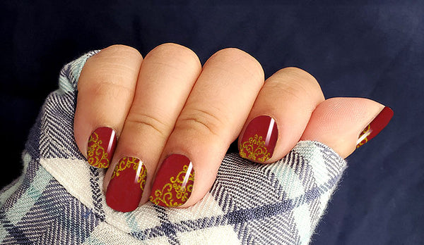 Madame Maroon Deluxe Nail Wrap