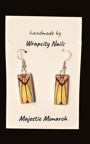 Majestic Monarch Nail Wrap Earrings