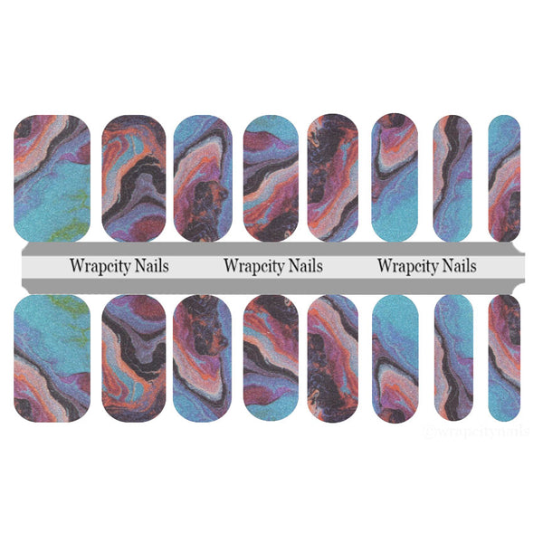 Metamorphic Magma Nail Wrap