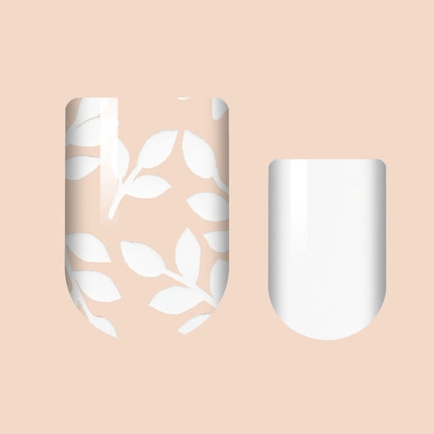 Milk Leaf Nail Wrap