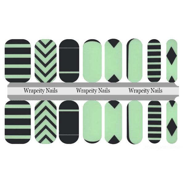 Mint Mobster Nail Wrap