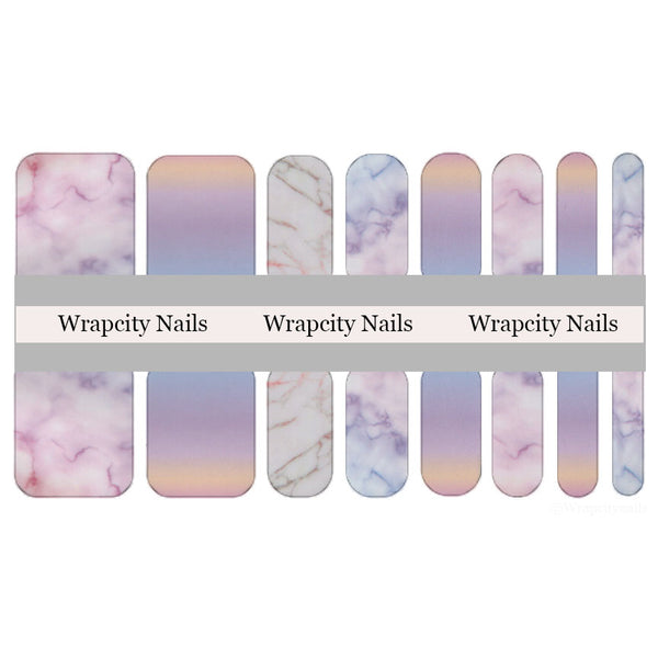 Muted Marble Pedi Nail Wrap